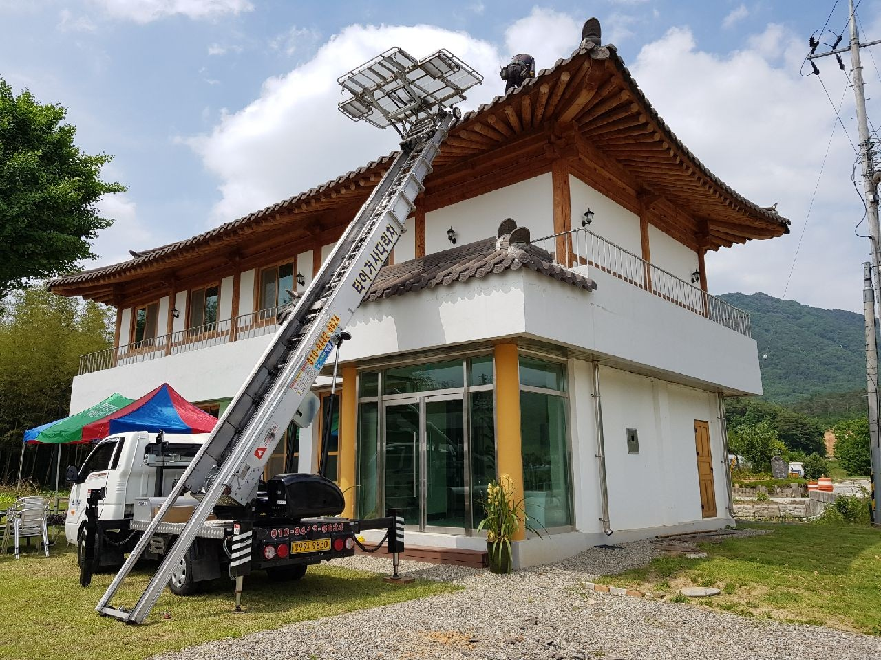 전남광주 주택 사다리차 작업