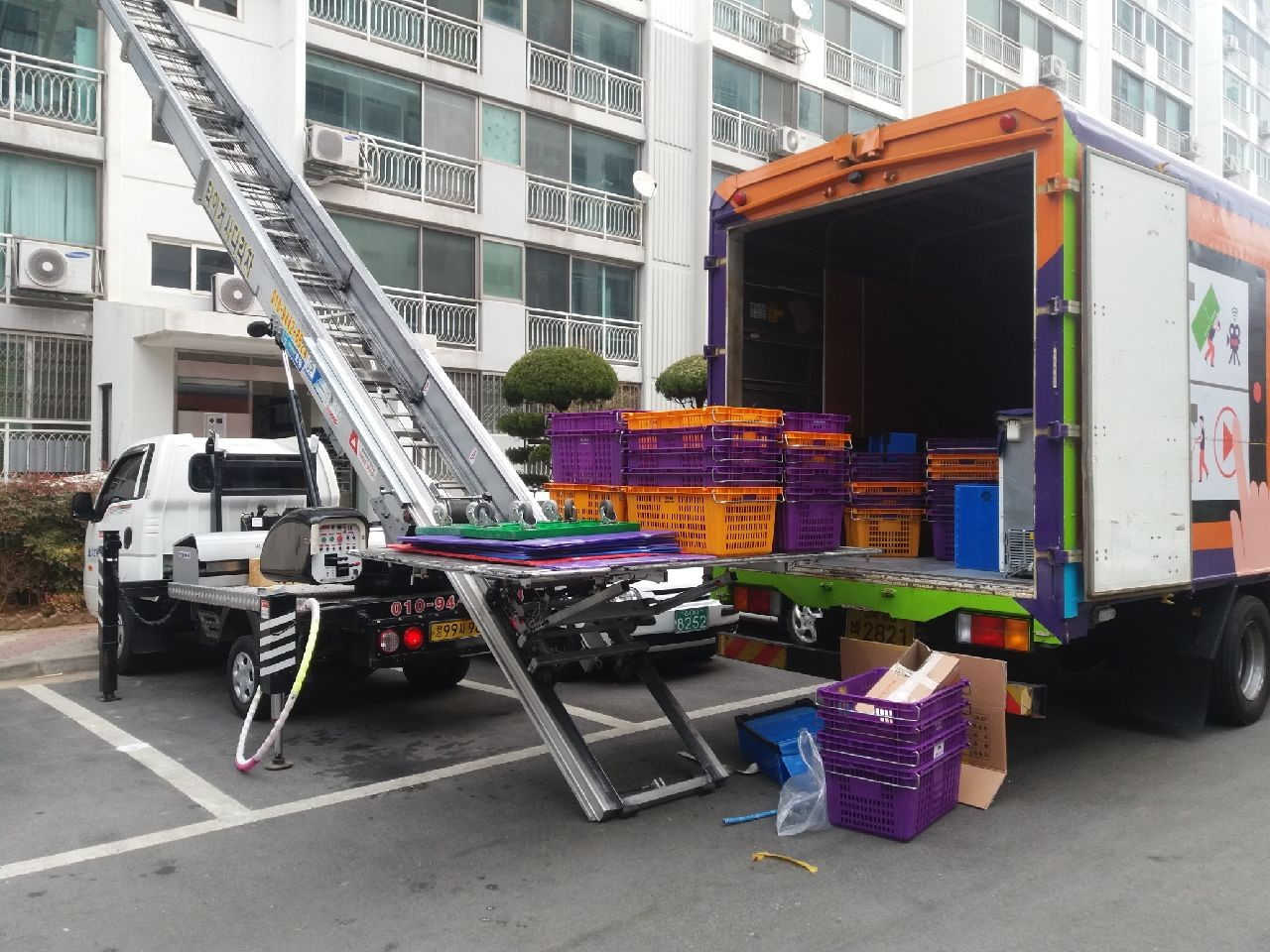 전남광주 포장이사 사다리차 현장